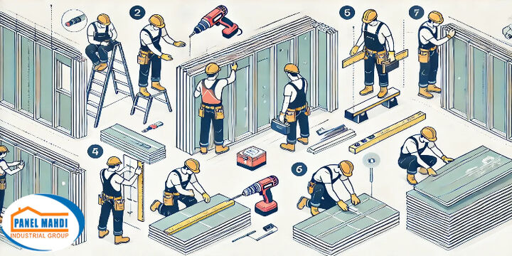 نصب ساندویچ پانل چقدر زمان میبرد و چگونه انجام میشود؟ نصب ساندویچ پانل چقدر زمان میبرد و چگونه انجام میشود؟
