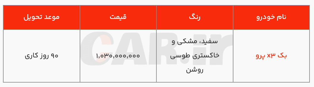 شرایط فروش بک x3 پرو ویژه دهه فجر