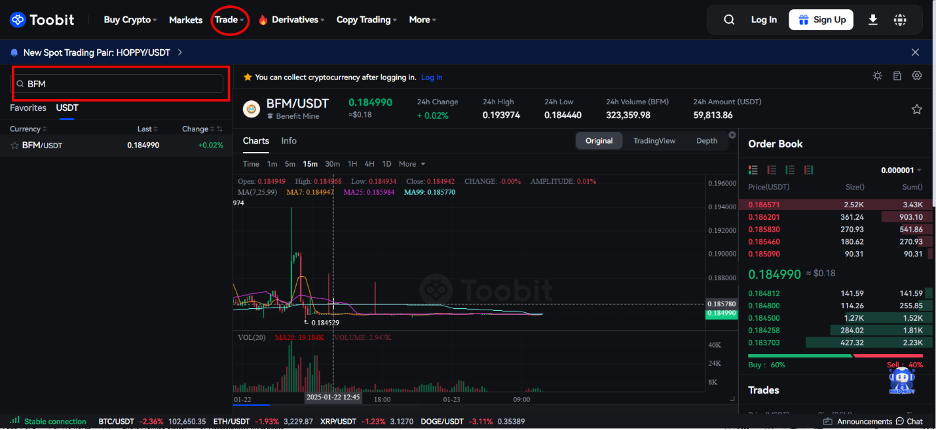 قیمت BFM در صرافی توبیت + آموزش خرید