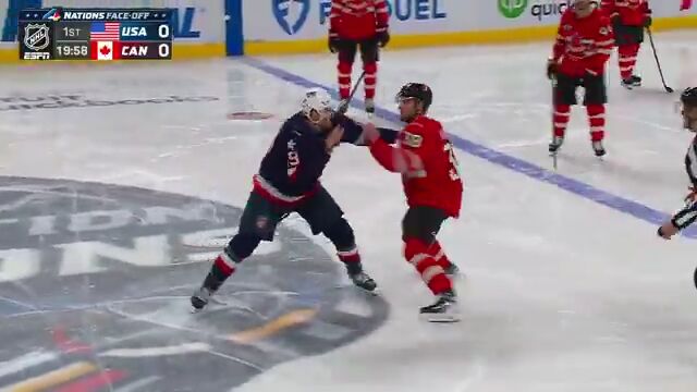 درگیری بازیکنان هاکی کانادا و آمریکا در جریان جنگ ارزی ترامپ درگیری بازیکنان هاکی کانادا و آمریکا در جریان جنگ ارزی ترامپ