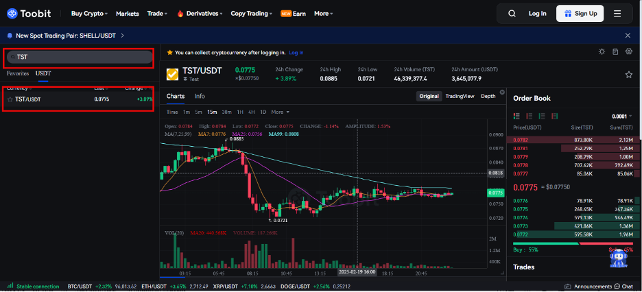 آموزش کامل خرید ارز TST در صرافی توبیت