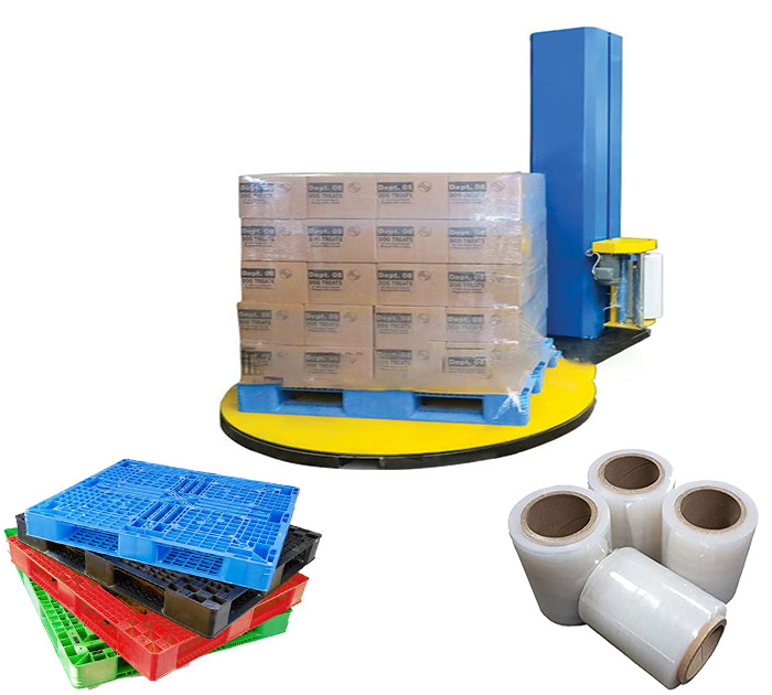 افزایش سرعت و دقت بستهبندی با ترکیب پالت پلاستیکی و استرچ پالت اتوماتیک