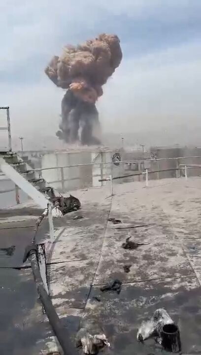 ویدئویی از لحظه انفجار در بندر شهید رجایی