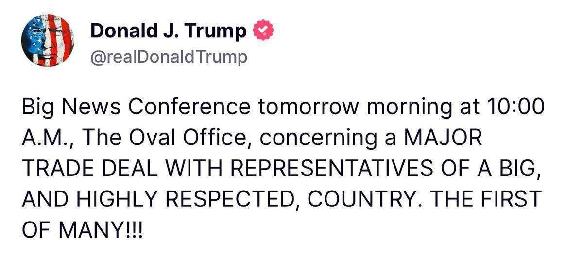 خبر ترامپ درباره اتفاق مهم فردا!