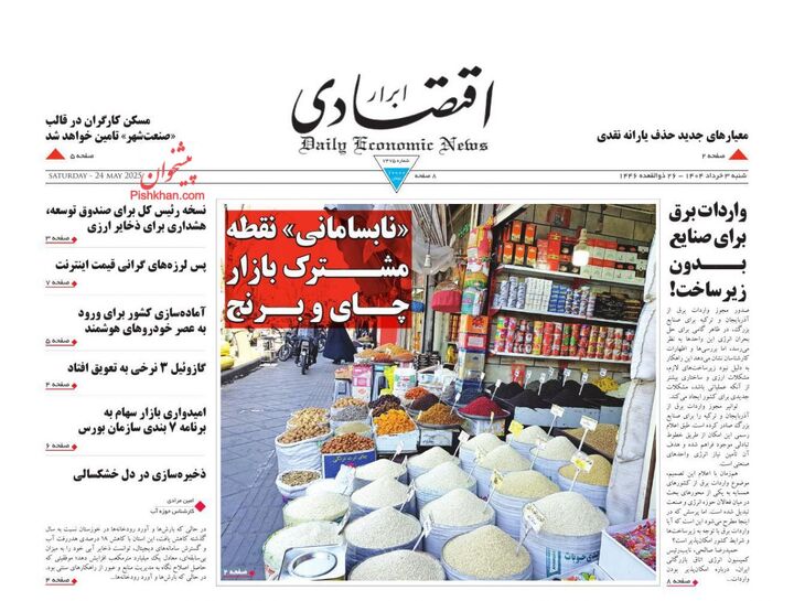 صفحه اول روزنامه های اقتصادی ۳ خرداد ۱۴۰۴