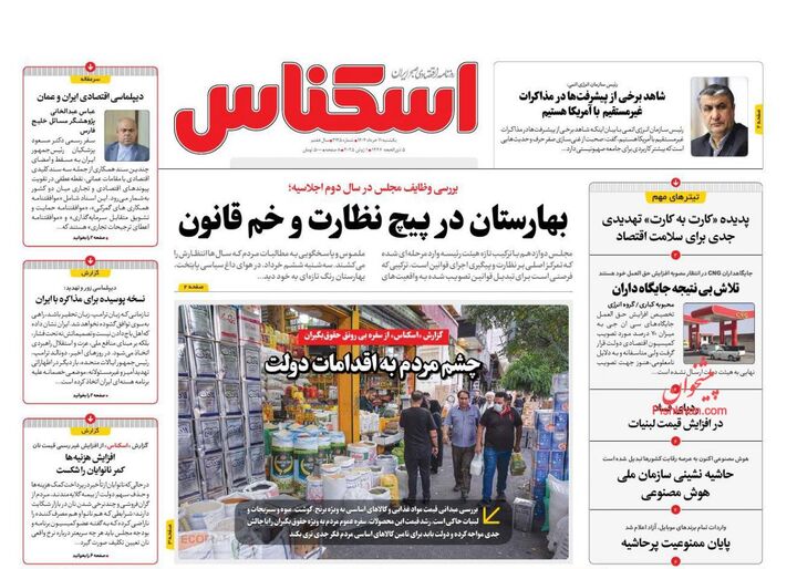 صفحه اول روزنامه های اقتصادی ۱۱ خرداد ۱۴۰۴