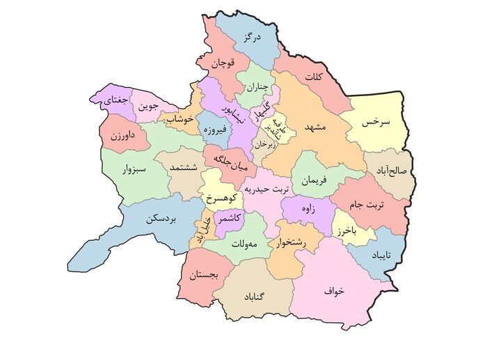 خراسان رضوی به ۷ پهنه تقسیم شد
