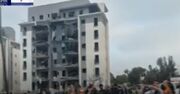 ساختمان مایکروسافت در سرزمین‌های اشغالی پس از حمله موشکی امروز ایران