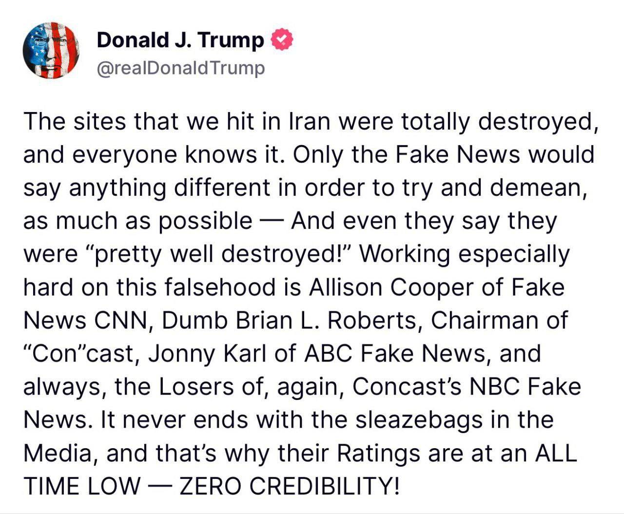 ترامپ: همه رسانههای آمریکا دروغ میگویند، فقط من راست میگویم!