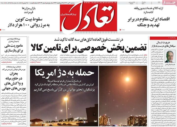 صفحه اول روزنامه های اقتصادی ۳ تیر ۱۴۰۴