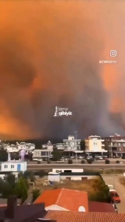 آتش سوزی مهیب جنگل ها در استان ازمیر ترکیه