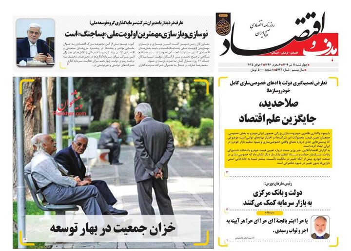 صفحه اول روزنامه های اقتصادی ۱۱ تیر ۱۴۰۴