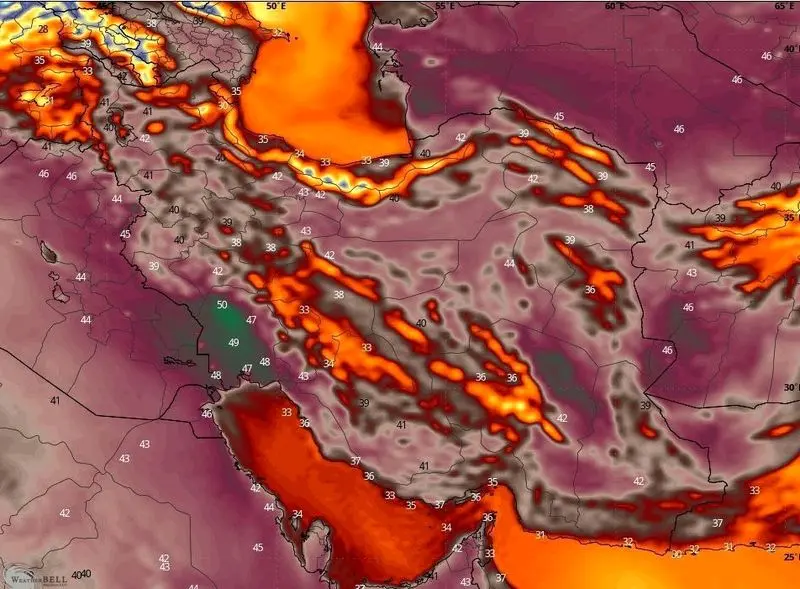 گسترده‌ترین گرمای شدید تابستانی در راه کشور