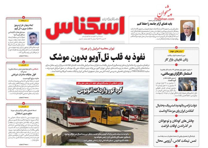 صفحه اول روزنامه های اقتصادی ۲۸ تیر ۱۴۰۴