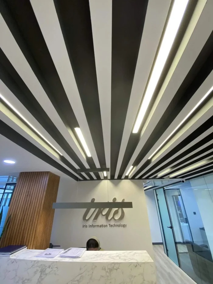 نورپردازی سقف ساده و مینیمالیستیک با چراغ خطی