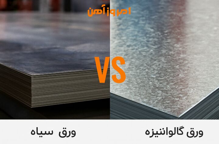 تفاوت ورق گالوانیزه با ورق سیاه و دلایل اختلاف قیمتی تفاوت ورق گالوانیزه با ورق سیاه و دلایل اختلاف قیمتی