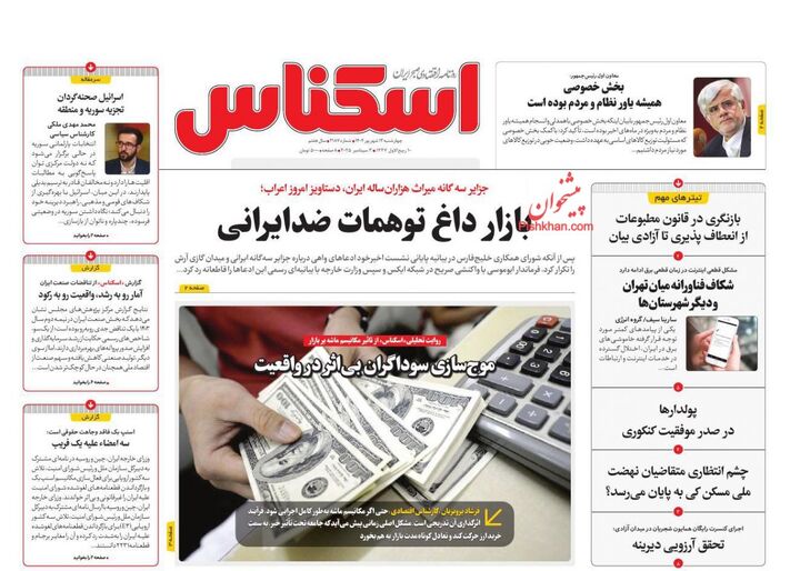 صفحه اول روزنامه های اقتصادی ۱۲ شهریور ۱۴۰۴