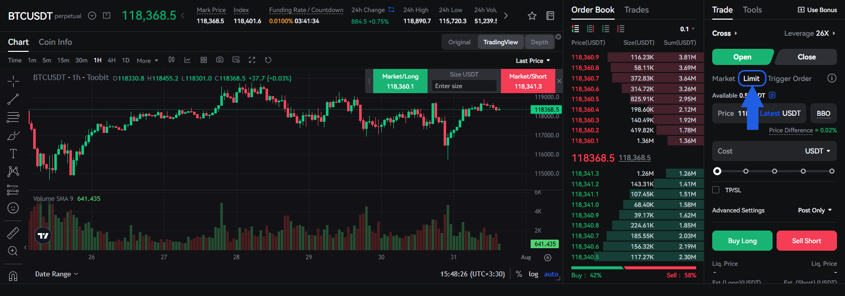 آموزش کامل ثبت سفارش Post-Only و Reduce-Only در صرافی  Toobit