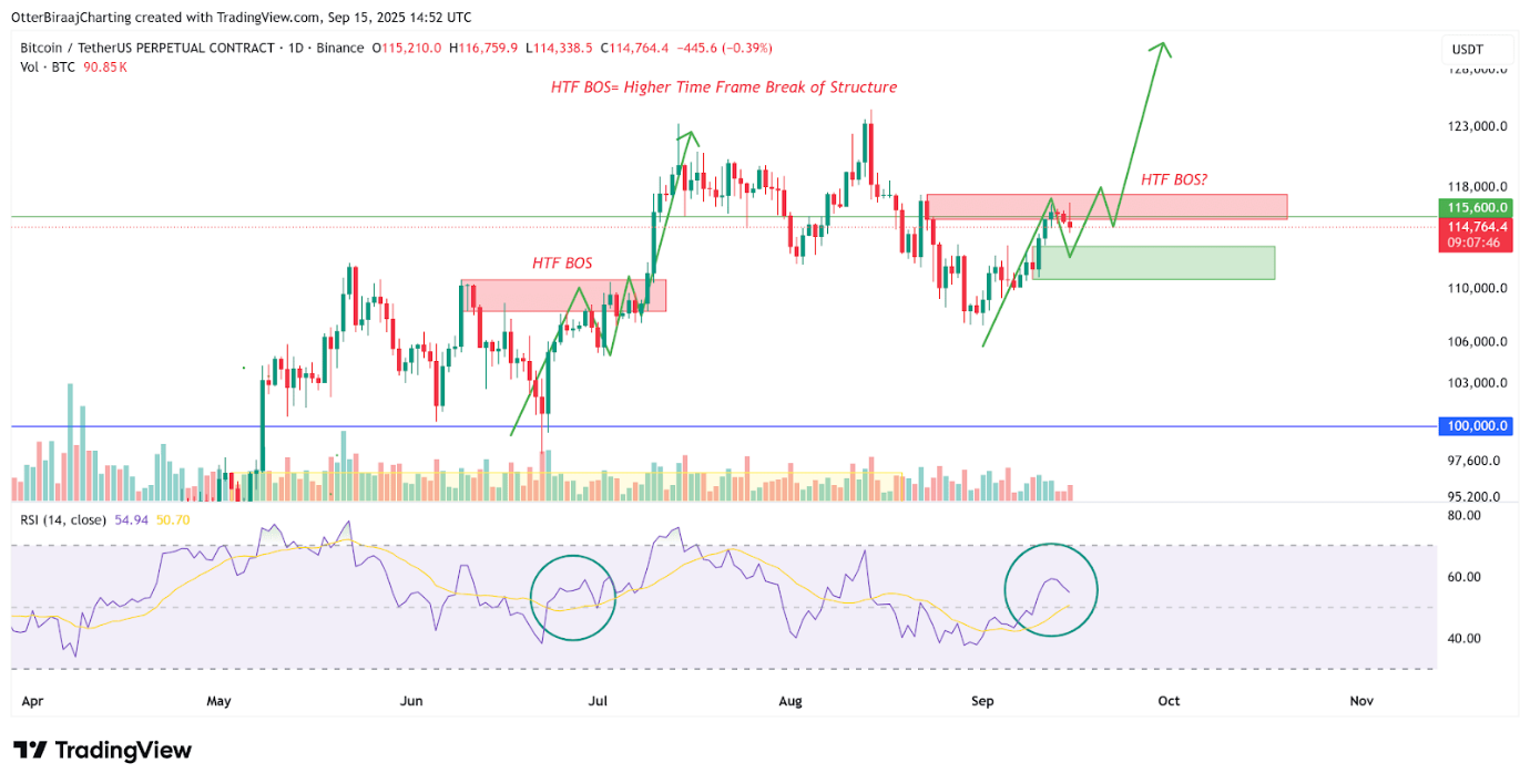 قیمت ۱۱۳ هزار دلار بیتکوین ممکن است آخرین تخفیف بزرگ قبل از سقفهای جدید باشد