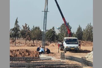 پیشرفت چشمگیر در احداث بزرگترین سالن ورزش‌های آبی غرب استان البرز
