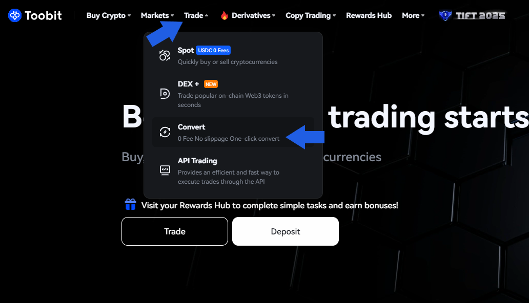 روش تبدیل استیبل کوینها به یکدیگر در صرافی Toobit