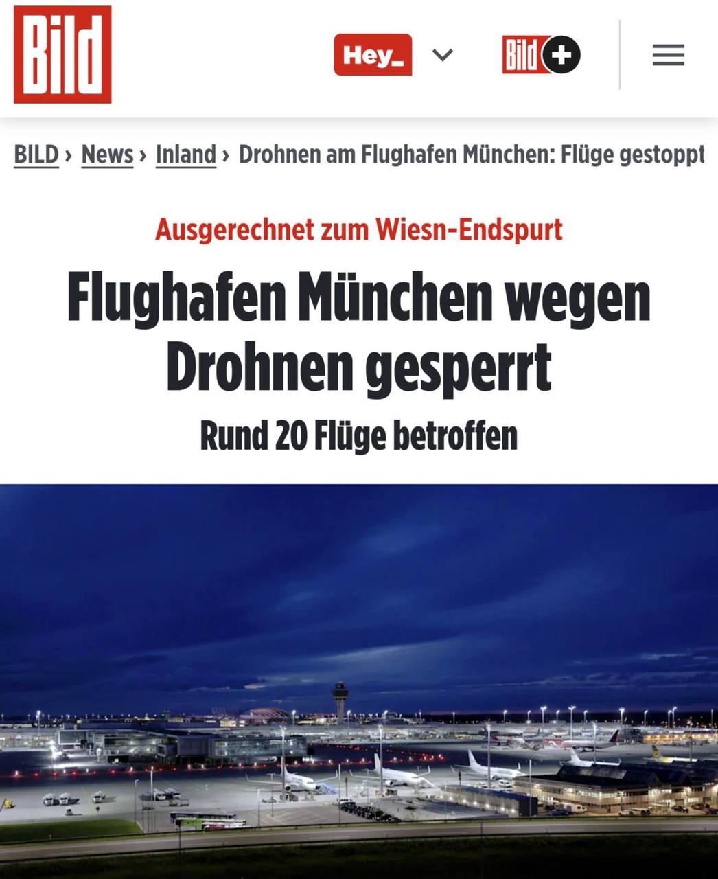 فرودگاه مونیخ بسته شد| پهپادهای روسیه به آلمان رسید!