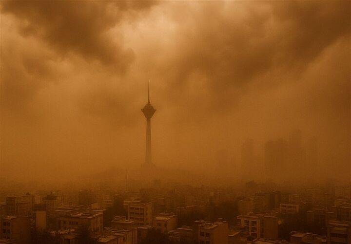 گرد و خاک تا پایان هفته در تهران ماندگار است؛ فعالیت سامانه بارشی