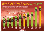 ۸ کالای اساسی در میان ۱۰ قلم نخست واردات کشور قرار دارد