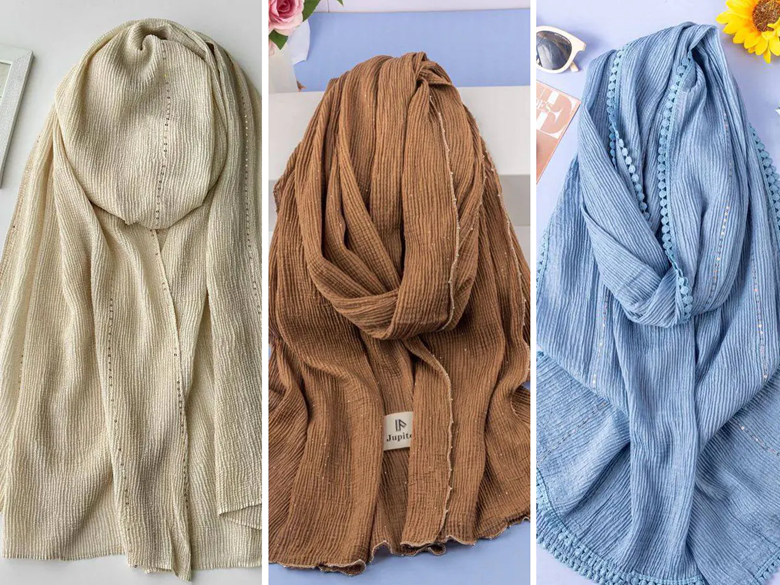 خرید شال و روسری تک به قیمت عمده و انواع مدلهای شال و روسری برای استایل روز