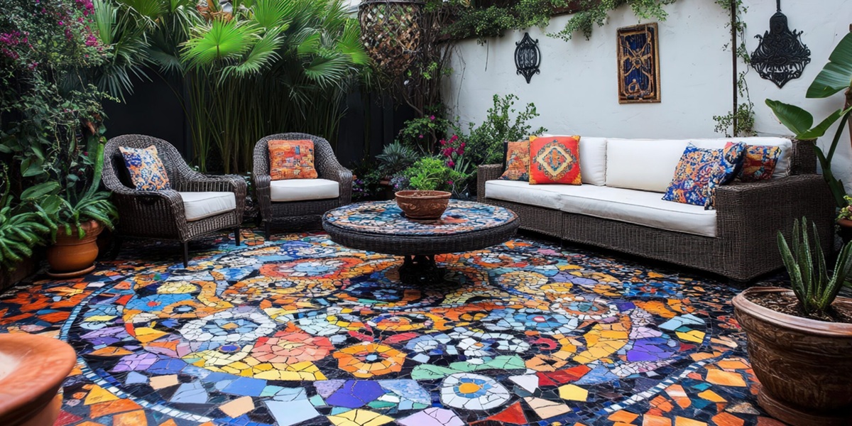 بهترین نوع موزاییک برای حیاط