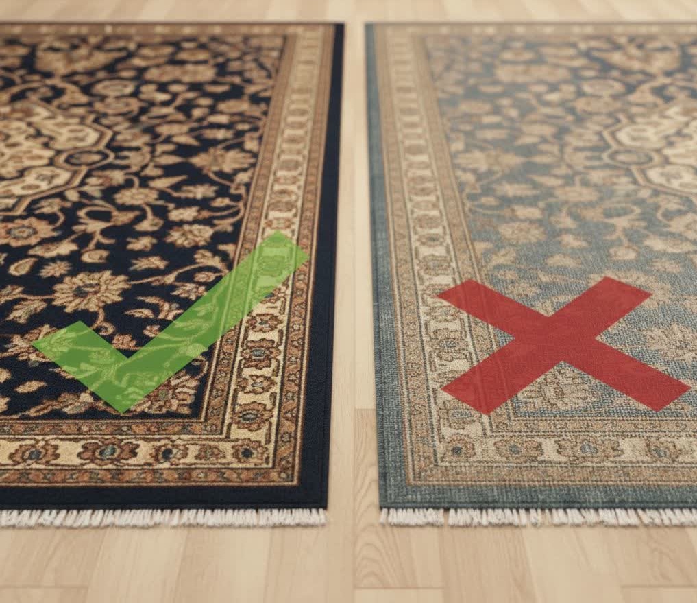 تشخیص فرش ۷۰۰ شانه واقعی و طرح ۷۰۰ شانه تقلبی