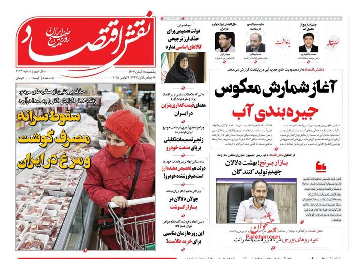 صفحه اول روزنامه های اقتصادی ۱۸ آبان ۱۴۰۴