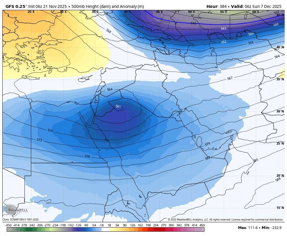 افزایش احتمال شکست بلاکینگ بارش از دهه دوم آذر ماه