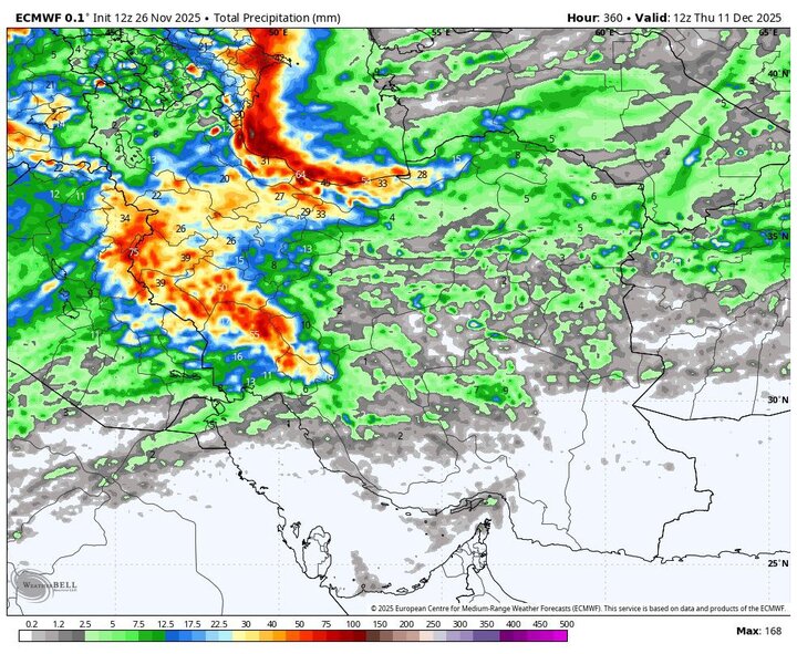 هشدار بیهنجاری سرما در نیمه جنوبی کشور؛ بارشهای ۲ روزه در سواحل خزر