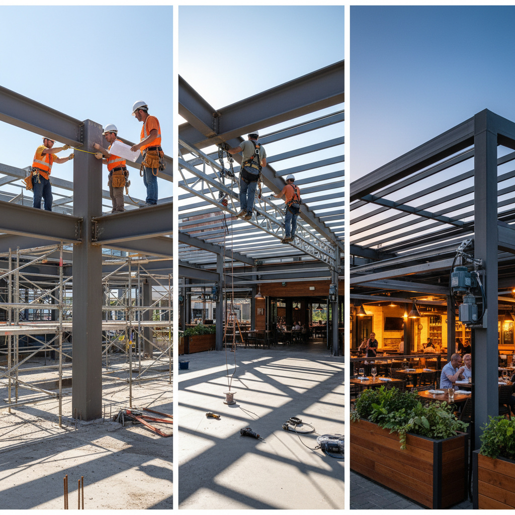 مراحل نصب سقف متحرک تیوان؛ راهنمای گام‌به‌گام و نکات کلیدی