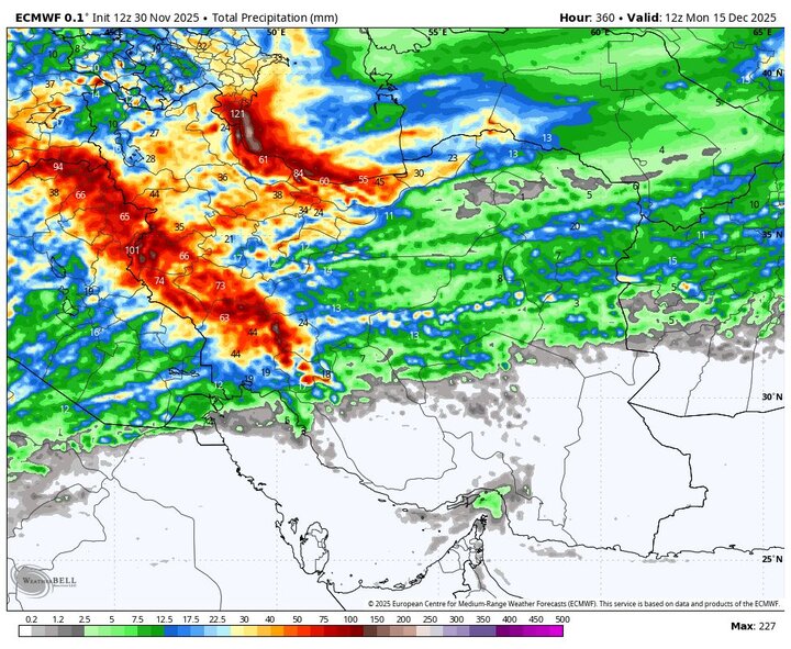 بارشهای سنگین از فردا آغاز میشود؛ هشدار موج سرمای شدید از چهارشنبه