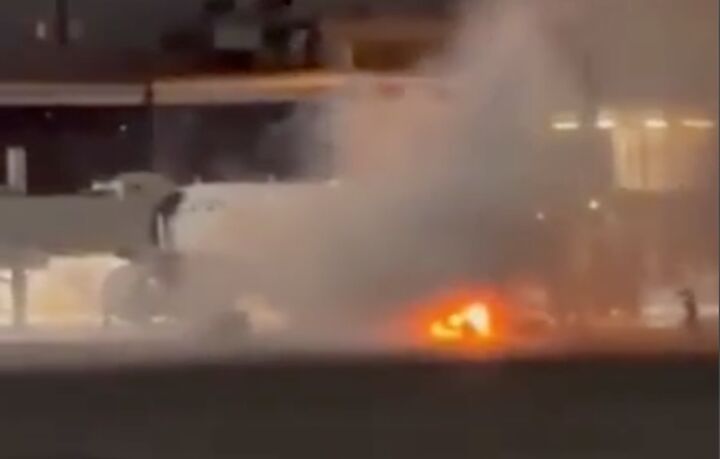 فاجعه در فرودگاه برزیل؛ ایرباس در محاصره دود و شعلهها