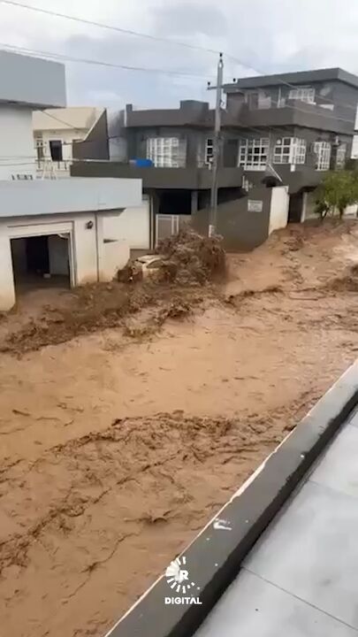 سیل در چمچال کردستان عراق خسارت سنگین به بار آورد