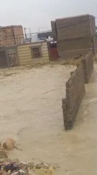 شکسته شدن سد خاکی طولا در قشم!