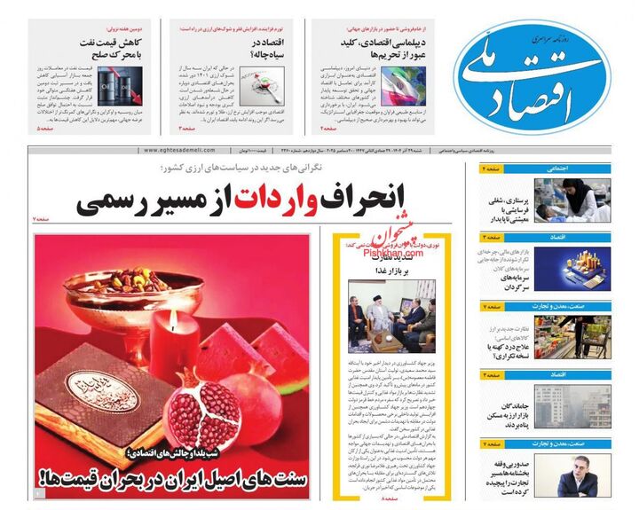 صفحه اول روزنامه های اقتصادی ۲۹ آذر ۱۴۰۴
