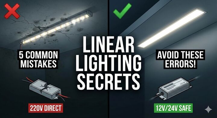 ۵ اشتباه رایج در خرید چراغ خطی که بعداً پشیمانتان می‌کند؛ راهنمای مهندسی لاین نوری