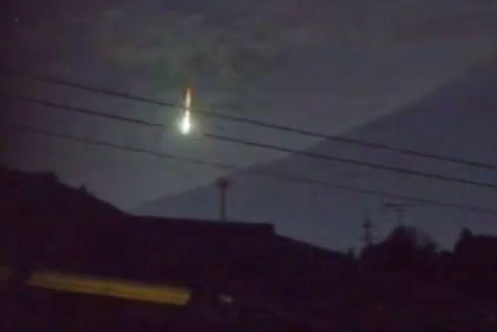 گوی آتشین در آسمان ژاپن!