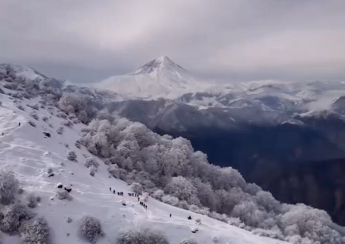 دماوند پوشیده از برف از زوایایی جدید و تماشایی