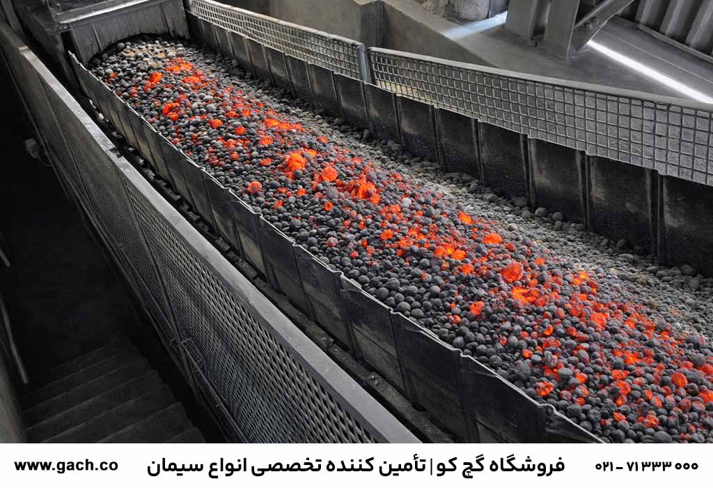 1. دانه‌های کلینکر سیمان پس از پخت کوره