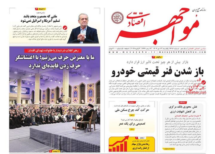 صفحه اول روزنامه های اقتصادی ۱۴ دی ۱۴۰۴