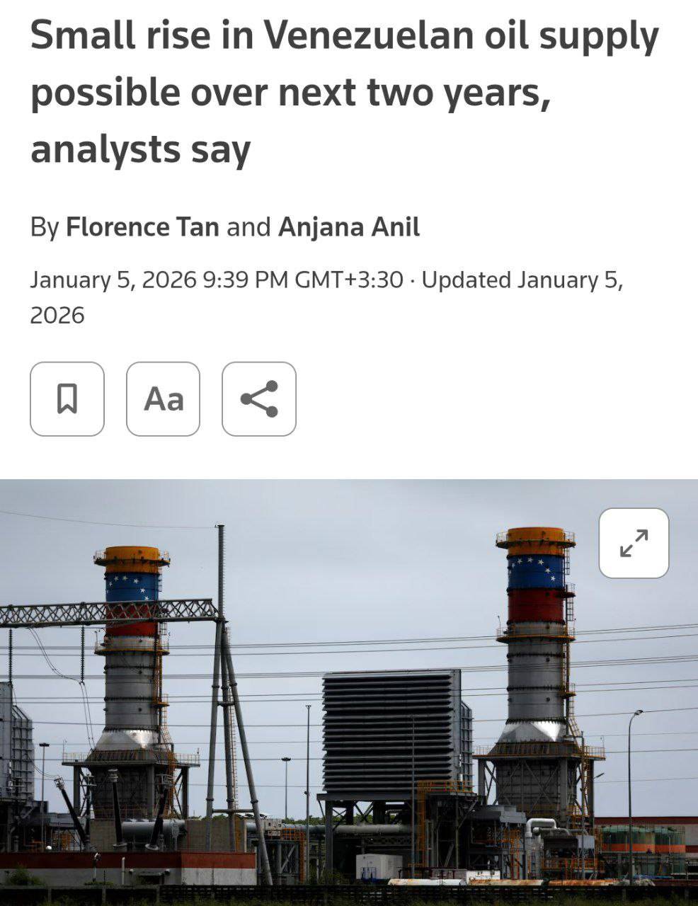 افزایش تولید نفت ونزوئلا؛ بین ۳۰۰ تا ۵۰۰ هزار بشکه تا ۲ سال آینده