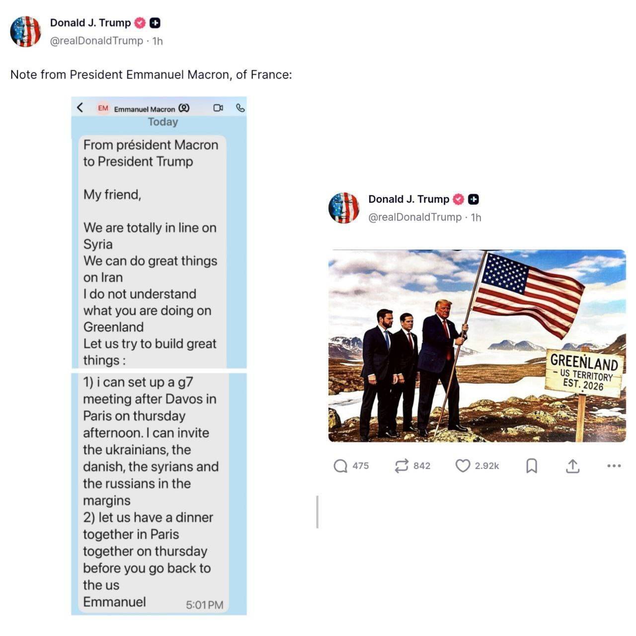 تلاش ماکرون برای جلوگیری از درگیری با ترامپ