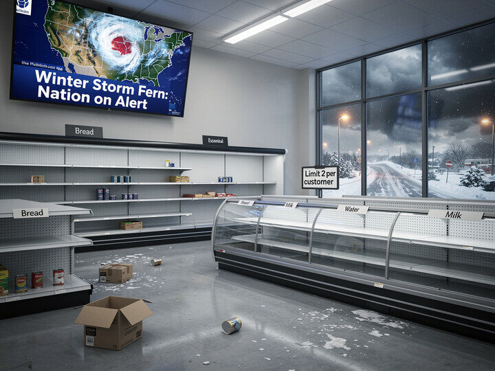 خالی شدن فروشگاه‌ها از کالاهای اساسی در آمریکا؛ سهمیه‌بندی مواد غذایی