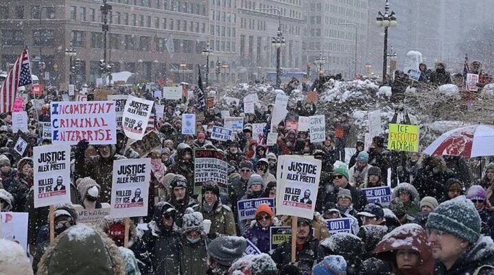 تظاهرات گسترده آمریکایی‌ها علیه کشتار معترضان توسط دولت ترامپ