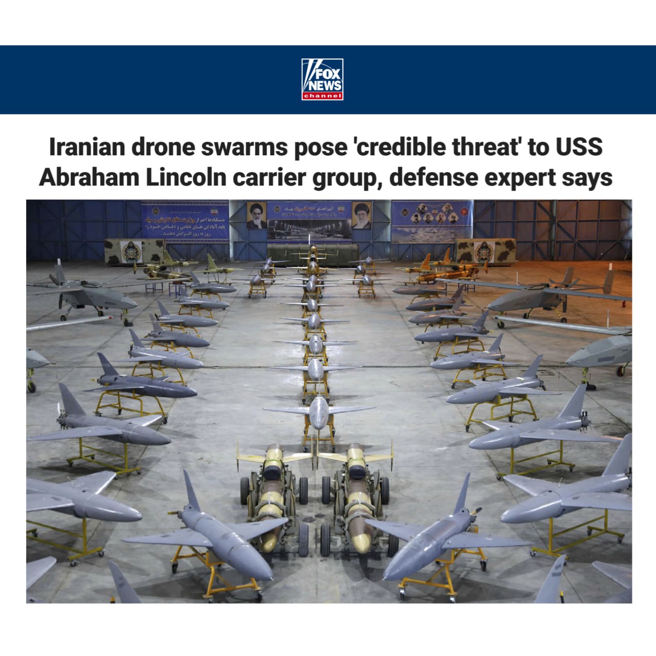 حمله پرتعداد پهپادهای ایرانی، تهدیدی جدی برای ناو هواپیمابر آمریکا